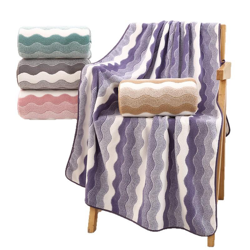 Quick-Dry Coral Fleece Bath Towel - Soft, Absorbent, Thickened for Home & Beach