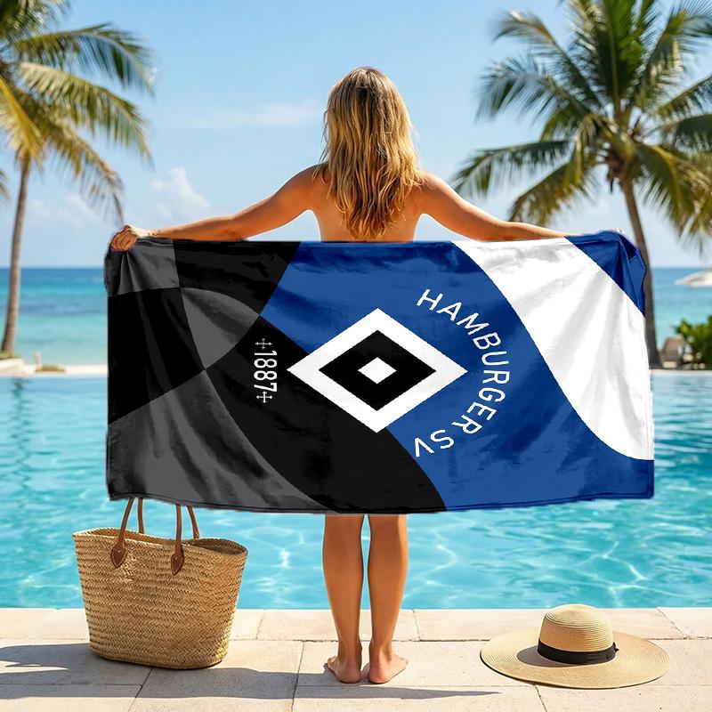 Asciugamano da Spiaggia Calcio Hamburger SV Morbido Microfibra Asciugamano Estivo Asciugatura Rapida Assorbente per Spiaggia Piscina Viaggio