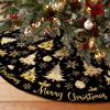 Christmas Tree Skirt Golden Christmas Tree Snowflake Pattern Holiday Tree Cover Versatile Indoor Outdoor Decoration