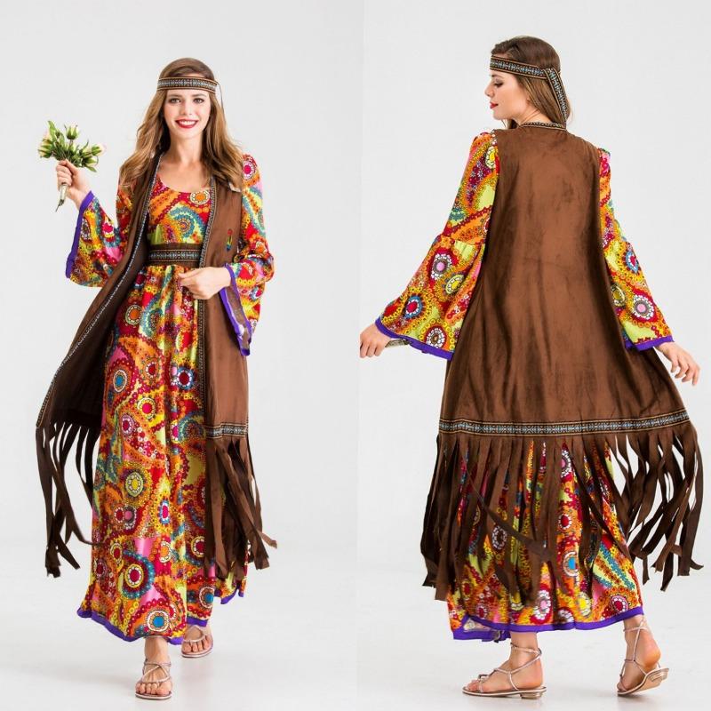 Halloween retro disco hippie parent-child suit hip-hop costume stage costume