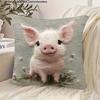 Sofa Pillow Pillowcase Skin-friendly Short Plush Cute Animal Cat Pillow Cover Living Room Cushion Cover Without Core