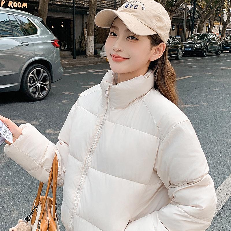 Ms. Cotton-padded Jacket's New Autumn and Winter Ladies Short Cotton-padded Stand Collar Thickened Casual Cotton-padded Jacket.