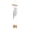 Metal Wind Chime Wooden Wind Bell Decorative Wind Charm Hanging Decorations Tubes Wind Bells for Garden Yard