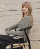 LEFTSEOUL Asymmetrical Slit Summer Knit [Gray]
