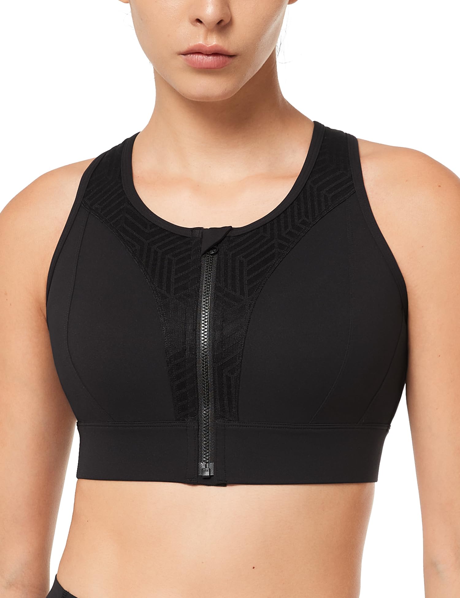 

Yvette Wireless Sports Size Black Women s Bra, Mesh, Stylish, Moisture-Wicking, Quick-Drying, One-Piece Cup, Small,