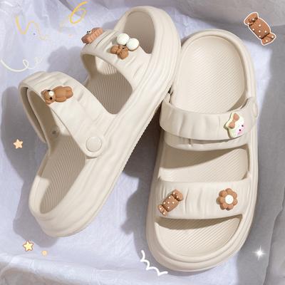 Mode Damen Sommer Hausschuhe Damen Mode Straßen Sandalen 2 Tragemöglichkeiten Weiche EVA Indoor Outdoor Plateau Schuhe Mädchen Strand Sldies