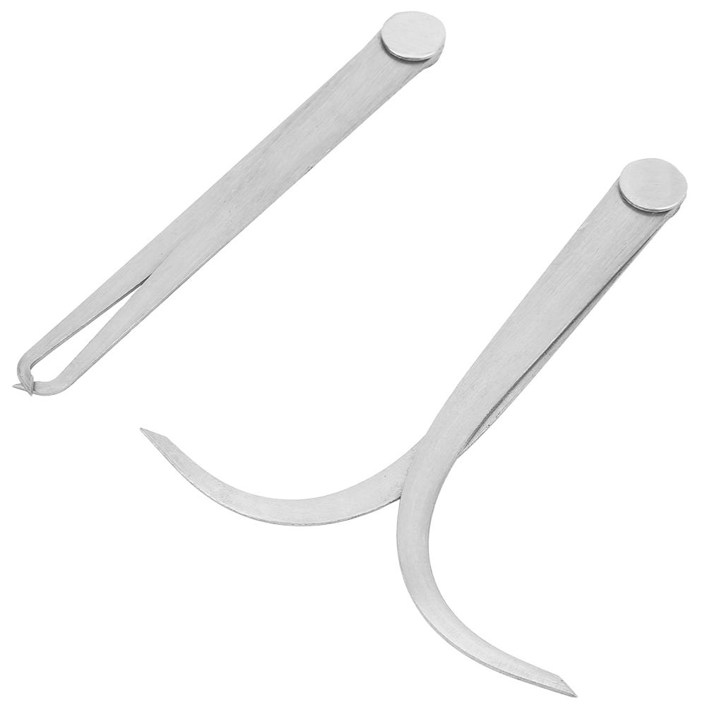 

2Pcs 6 Machinist Stainless Steel Joint Outside Inside Calipers Measuring Tool Set