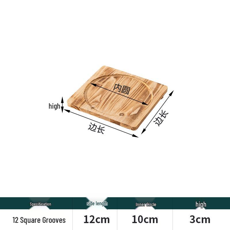 Heat-Resistant Wood Mat for Clay Pots and Stone Bowls – Anti-Scald, High-Temperature Insulation for Teppanyaki and Casserole Dishes