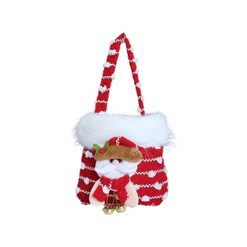 Holiday Gift Sacks Candy Handbag  Snowman Santa Gift Bag For Christmas Parties Family