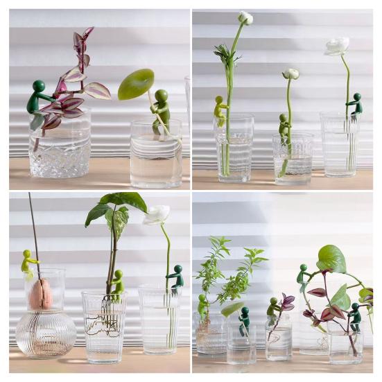 Plant Stand Hydroponic Plants Pothos Ivy Lucky Bamboo Succulents Cartoon Holder with Clamp Design Indoor Garden Decor