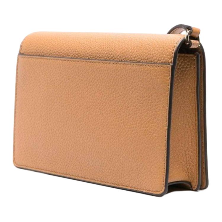 Michael Kors Jet Set Logo Verstellbarer Schultergurt Leder Umhängetasche Mittel Damen Taschen Braun 32S4GJ6C6L-174