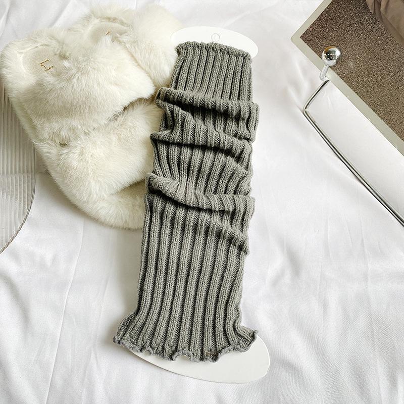 Vertical Strip Knitted Socks To Keep Warm Girls College Wind Knee Pads Long Boots Cover Over The Knee Parent-Child Pile Socks