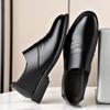Leather Men's Flat / 6CM Heightening Elevator Shoes Business Formal Leather Shoes Man British Casual Wedding Shoes