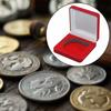 Samt Münzpräsentationsbox Abzeichen-Display Münzhalter-Etui Für Souvenir-Sammlung