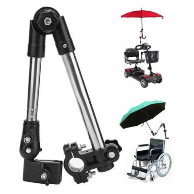 1 Stück 360 Grad Drehbarer Fahrrad- und Rollstuhl-Schirmständer Verstellbarer Outdoor-Sonnenständer Faltbare Sonnenkrone