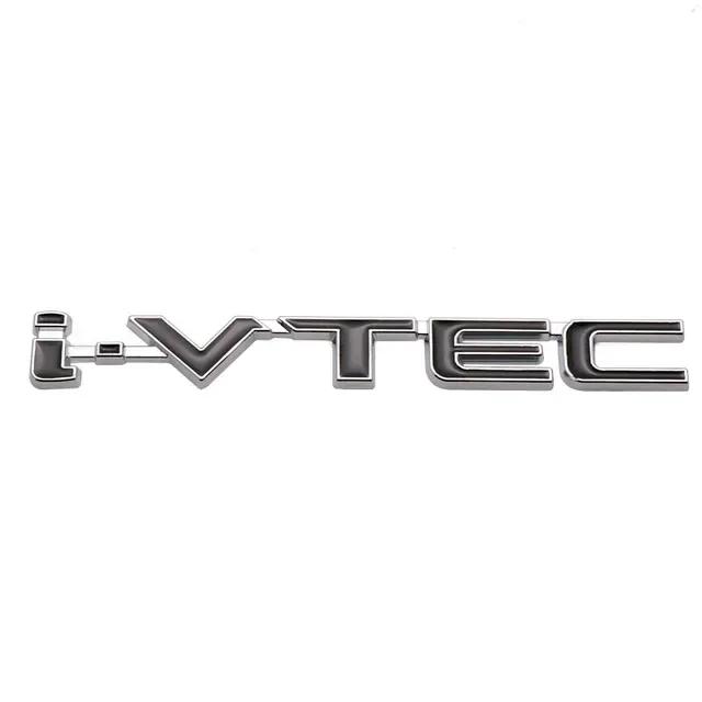 3D Chrómové Kovové Písmená na Auto Zadný Odznak Emblém Logo IVTEC Nálepka I VTEC Pre City Civic Accord Jazz CRV Príslušenstvo