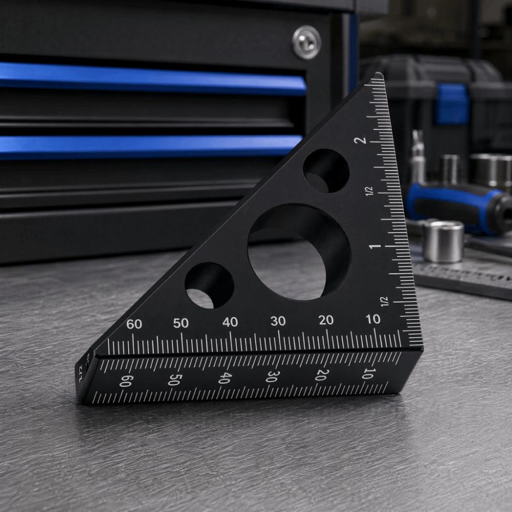 Thickened Design Measuring Tool Aluminum Alloy Angle Ruler Layout Measuring Tool Workshop Use