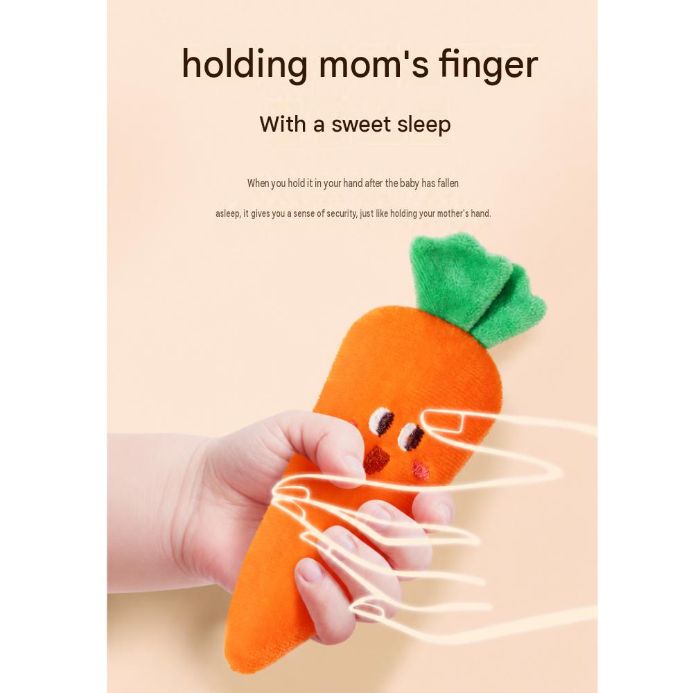 Infant Startle-Reflex Soothing Hand-Grip Toy for Sleep (1Banana, 1Carrot)