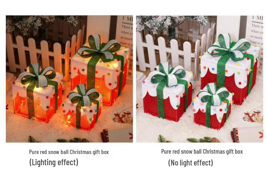 Christmas LED String Lights Gift Set: 3-Piece Decoration for Festive Party Atmosphere