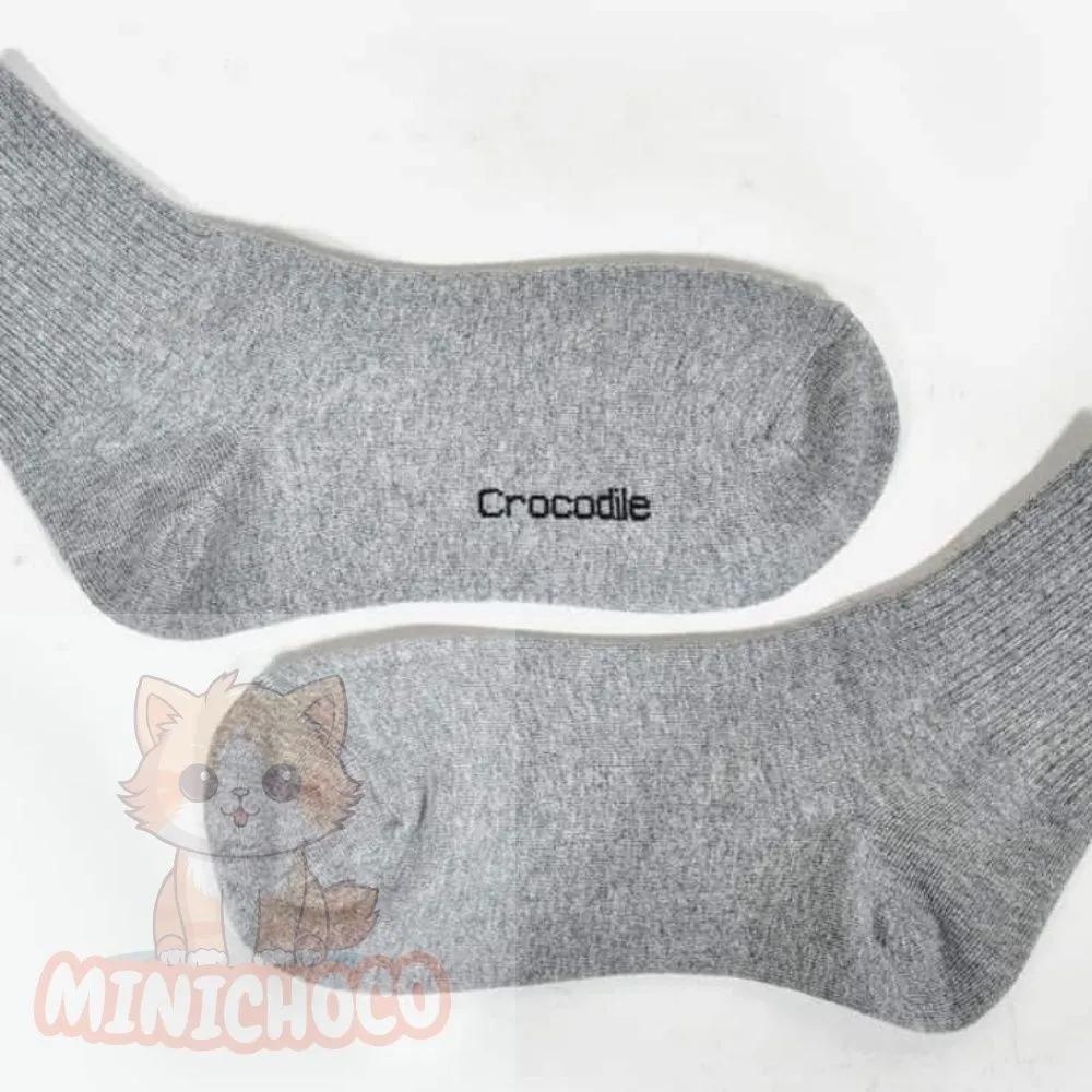 Mini Choco women s ribbed socks women s ribbed socks school uniform socks Crocodile mid-calf ladies socks 24cm Black (Set of 8)