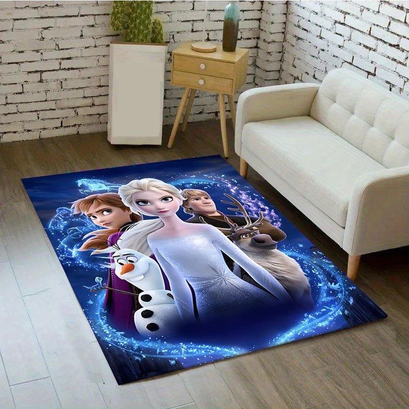 1pc Frozen Pattern Carpet Area Rug Non-slip Carpet Hand Washable Floor Mat Suitable For Living Room Bedroom Home Decor Room Decor Christmas