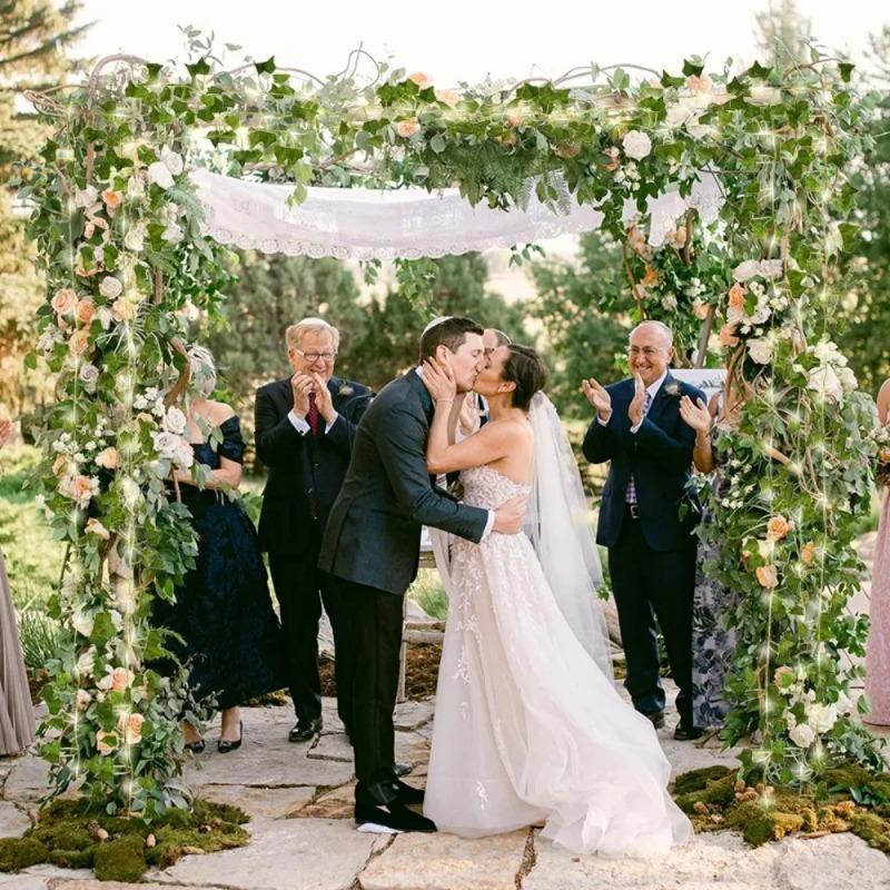 2M/4M Fairy Lights ivy String LED Solar Light Vine Maple Leaf Waterproof Garland Solar Lamp Christmas for Garden Decoration