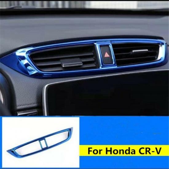 Stainless Steel Center Air Outlet Vent Cover Trim For Honda CR-V CRV 2017-2022