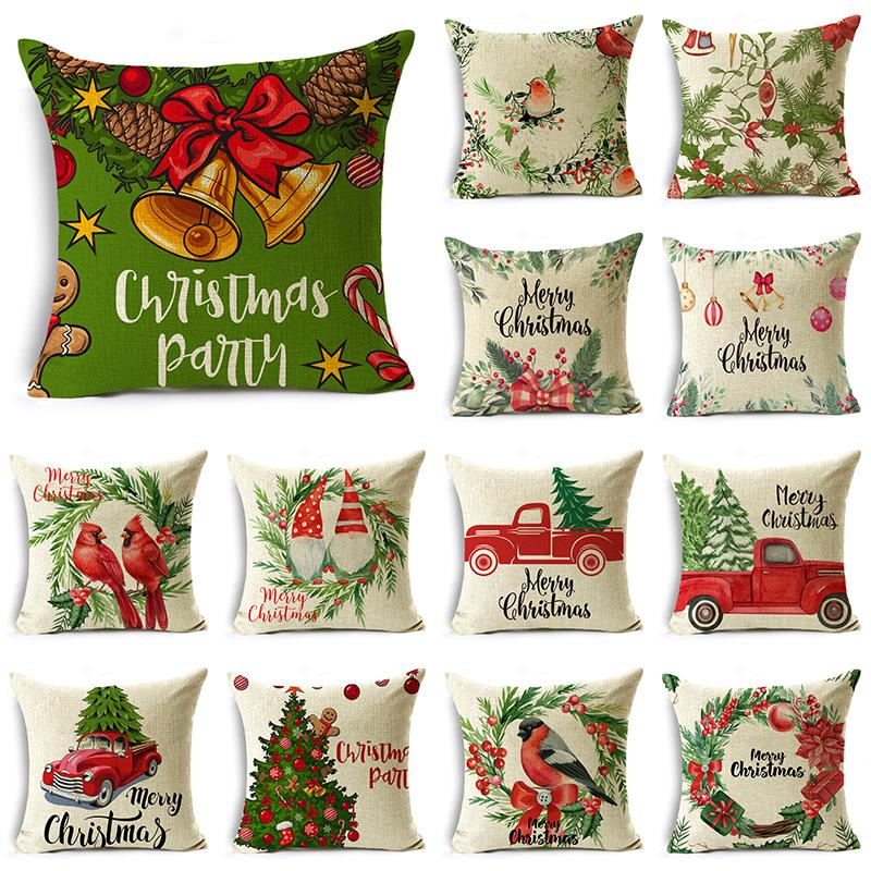 Buy New Pillowcase Retro Christmas Nordic Living Room Bedroom Waist