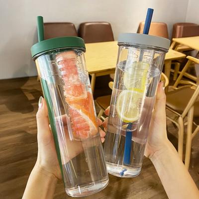 700ml Pohár so slamkou so skladacou slamkou Vstavaný filter Nádobka na čaj Ľahko sa čistí Všestranný pohár so slamkou na pitie