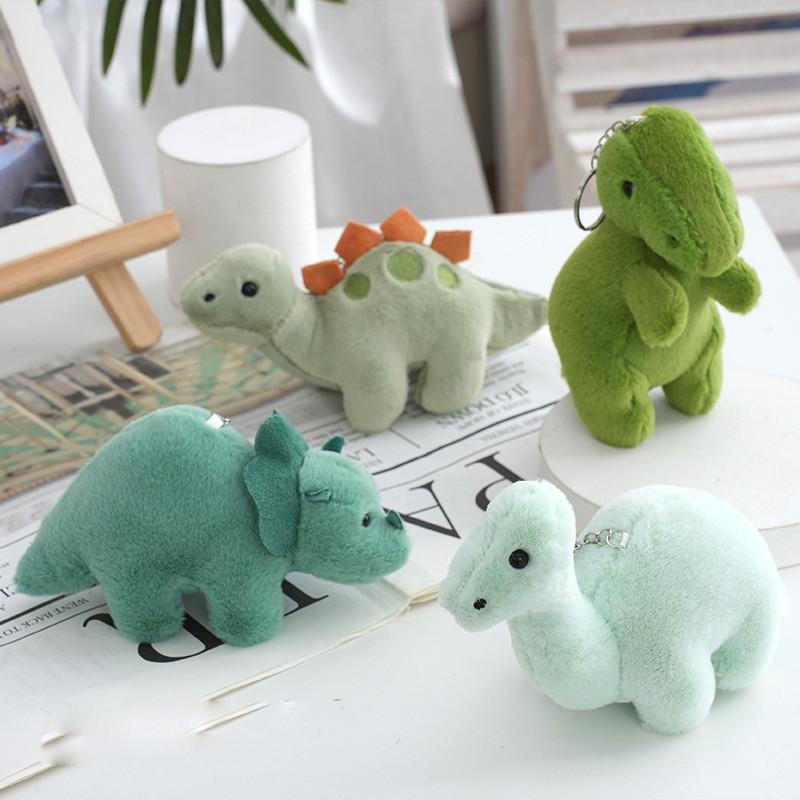 Cute 2024 Dinosaur Plush Toy Keychain Soft Pp Cotton Bag And Car Ornament