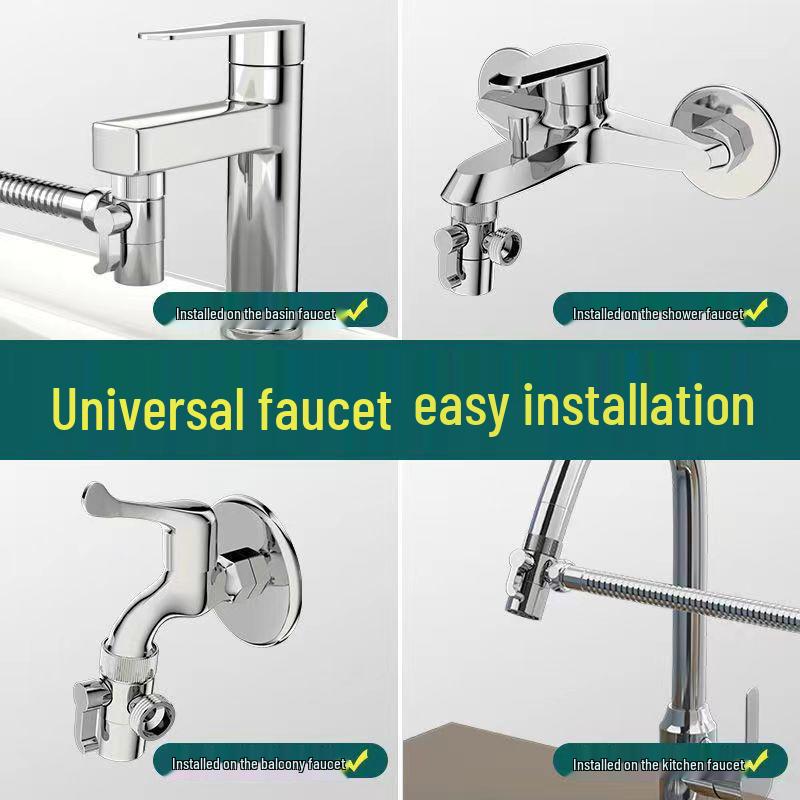 Handheld Shampoo and Shower Head Diverter with Hose