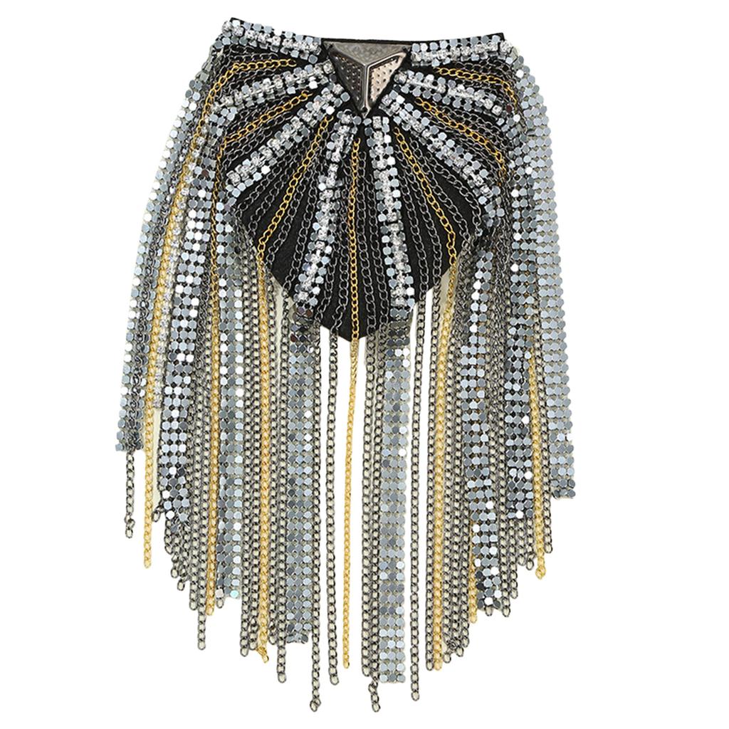 Glistening Tassel Epaulet with Fringe Metal Shoulder Cloth Alloy for Men /Women Gift for Suits Evning Dress Women Gift