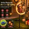 Solar Powered Porch Lighting Highland Cow Moon Garden Light, Christmas Metal Decorative Crescent Lawn Lamps Stake Outdoor Yard Path Decoration