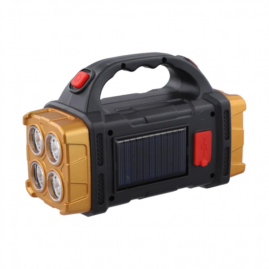 Efficient Solar Charging Solar Flashlight USB Rechargeable Light