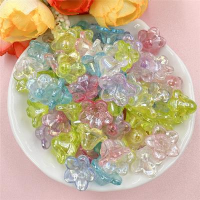 High Quality Morning Glory Jewelry Making Beading Neclace Bracelet Handcrafted Earrings Flower Beads Caps Loose Beads Acrylic 200Pcs 12*6.8mm DIY