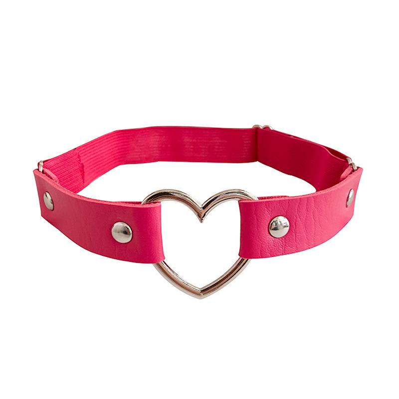 

Harajuku Punk Heart Leather Leg Chain Garter - Elastic Street Style Ankle Ring One Size