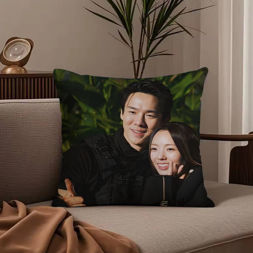 W-When the P-Phone R-Rings TV Pillow Case Anti-dustmite Pillowcase Invisible zipper silky short plush Sofa cushion cover