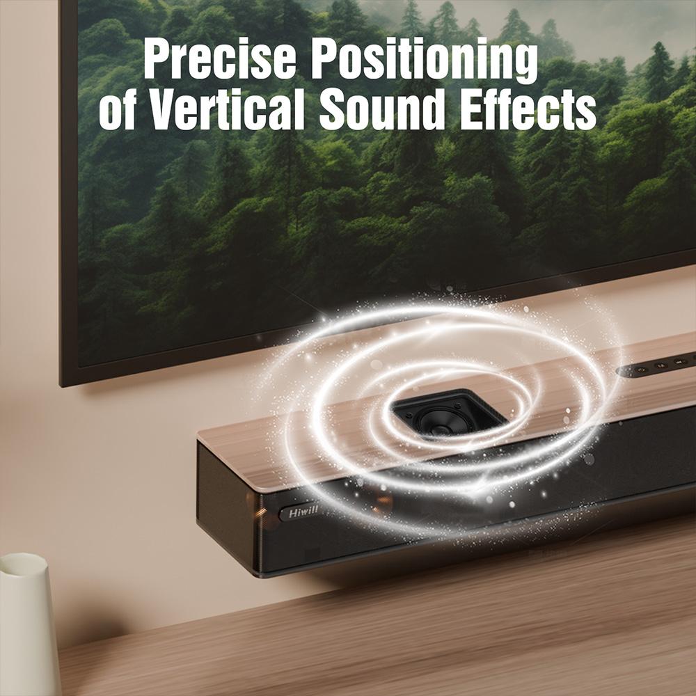 Hiwill A502 5.2.2-kanałowy Soundbar, Podwójne Wbudowane Subwoofery, Dolby Atmos, 450W Moc Szczytowa