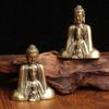 5 cm Chiński Buddyzm Czysta Miedź Brąz Budda Siakjamuni Statua Stołowa Czysty Mosiądz Antyczny Ornament do Herbaty