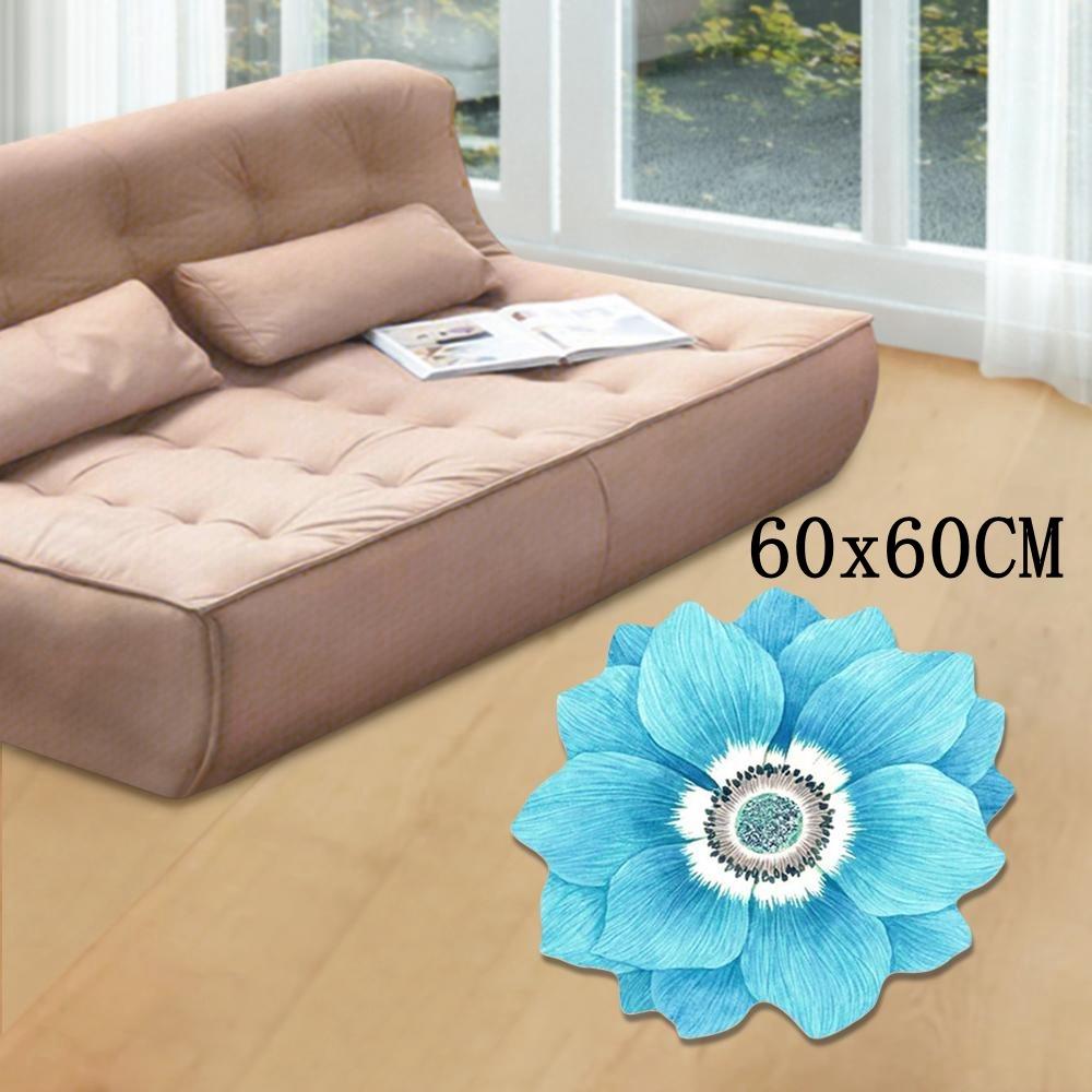 Pastoral Lotus Floor Mat Special-shaped Door Gasket Flower Carpet Living Room Tea Table Bedside