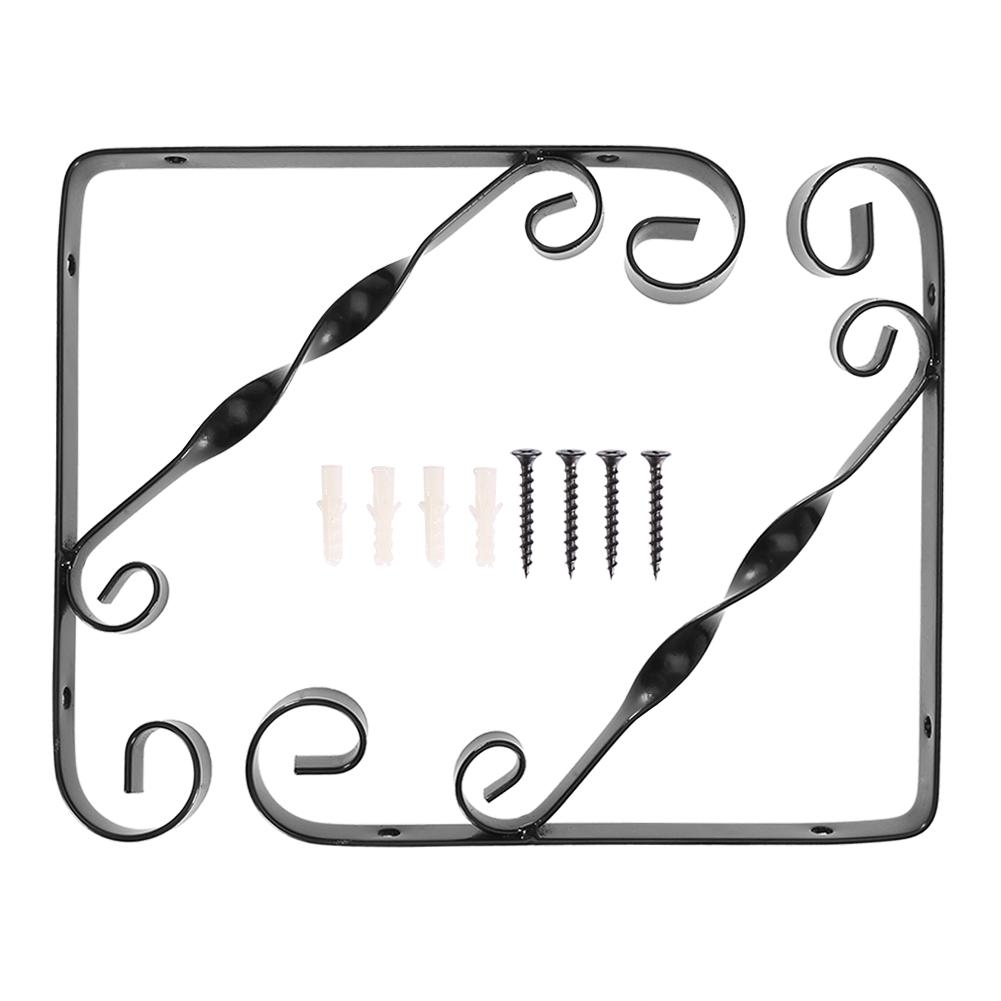 2Pcs Metal L Shape Wall Mounted Shelf Triangle Bracket Supporter