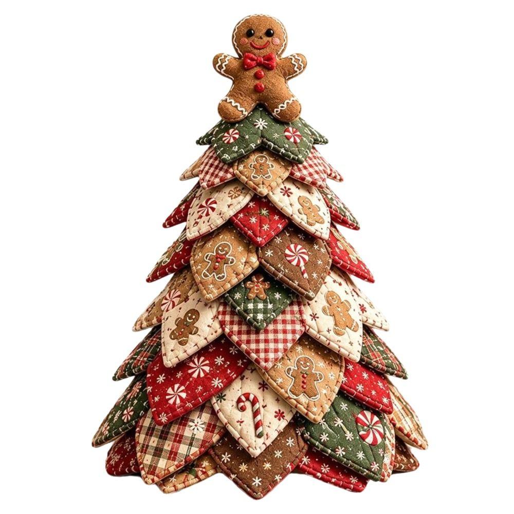 Blumenstoffe Weihnachtsbaum Patchwork-Set Kreatives Design Handgemachtes Dekorations-Kit Heimdekoration
