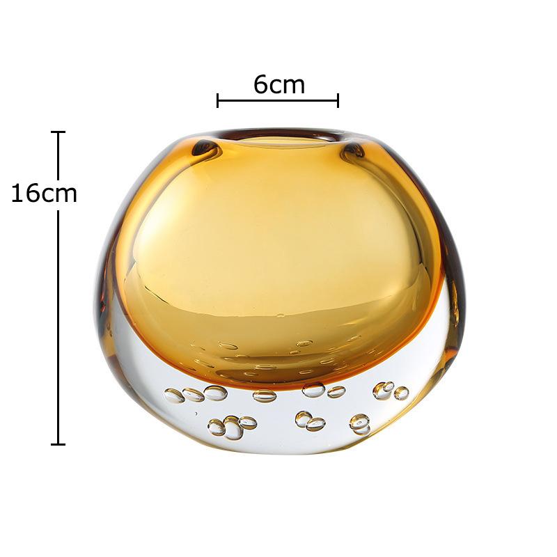 Delicate Bubble Glass Vase Creative Hydroponics Plant Pots Table Decoration Flower Arrangement Floral Vases Room Aesthetic Decor