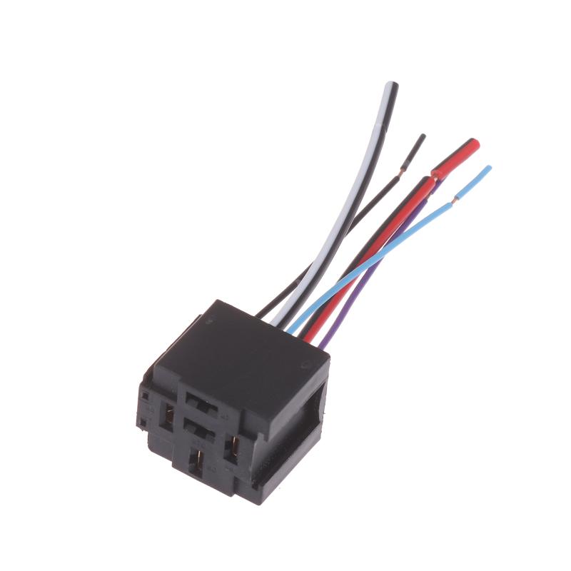 5-Pin Automotive Relay Socket Harness,Pre-Wired Electrical Connector Plug for Car Relay
