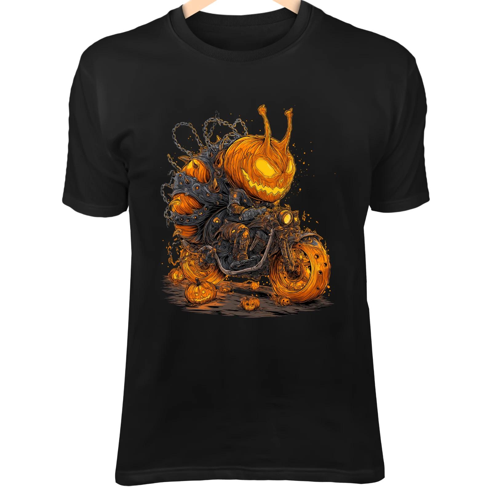 Haunted Snail Biker II - Flaming Skull Helmet, Pumpkins & Neon Mushroom Path S