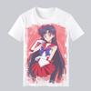 Japanese Girl Warrior Short Sleeved Tshirt for Womens Summer Water Ice Moon Rabbit Anime Peripheral Casual Half Sleeved