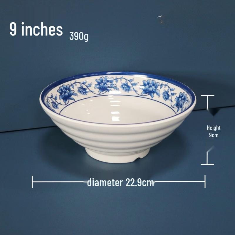 ZISIZ Chinese Style Blue & White Noodle Bowls
