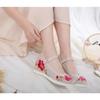 Autumn Elevator Shoes Woman Casual Harajuku Chinese Ethnic Style Canvas Vintage Embroidered Cloth Hanfu Shoes Women Zapatos