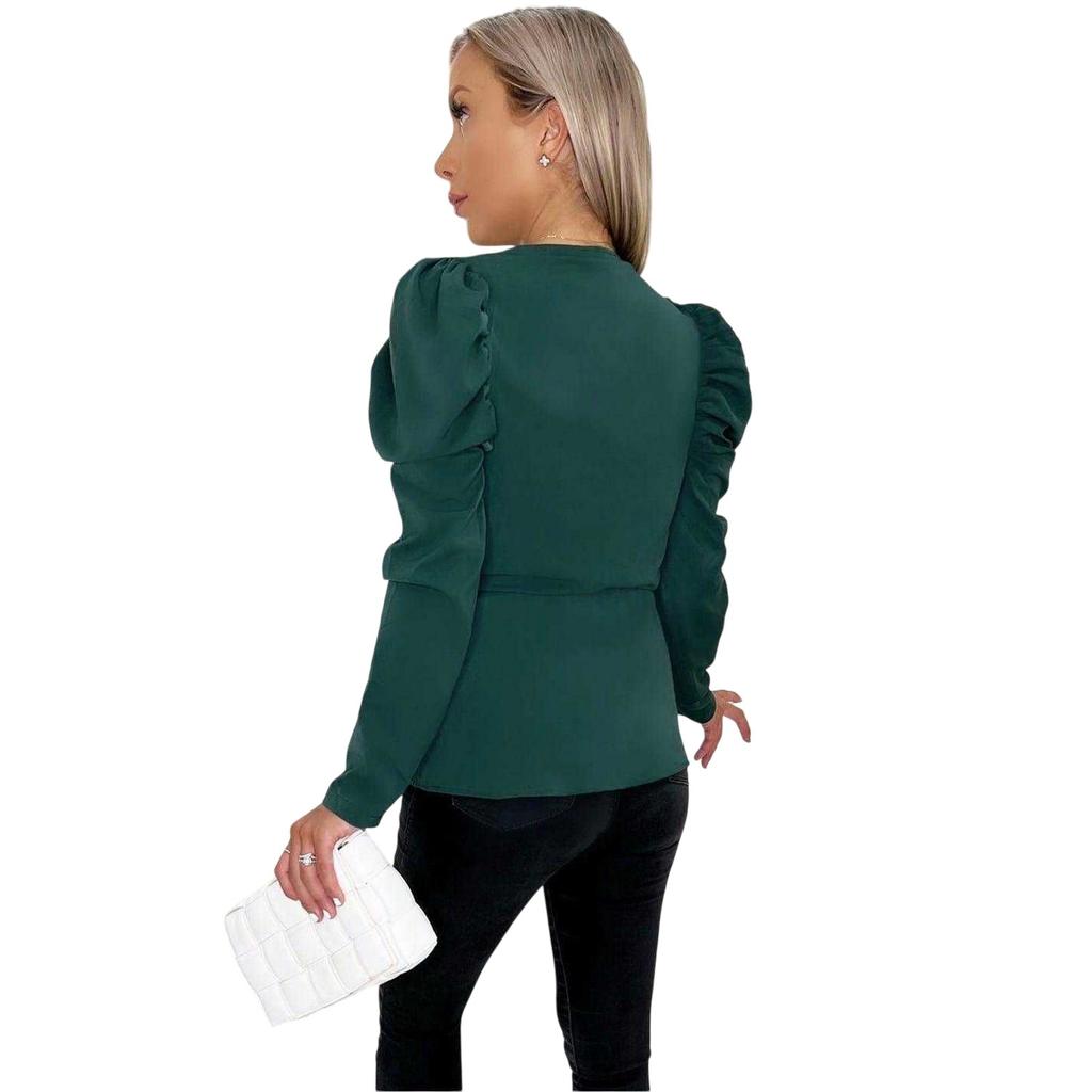 AX Paris Womens/Ladies Belted Puff Sleeve Wrap Top
