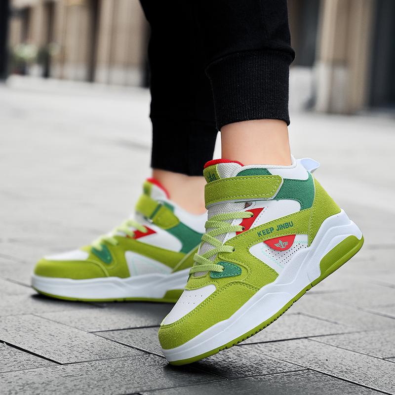 High top schuhe kinder schuhe herbst neue leder kinder sport schuhe männlichen mode marke grundschule casual schuhe